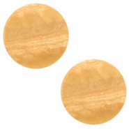 Polaris cabochon Plat 12mm stone look Light cognac brown